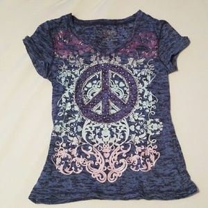 Blue peace shirt